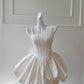 Cute Spaghetti Straps Suqare Neckline Lace-up Pleated Short Prom Dress Sweet 16 Dress Homecoming Dress D1864