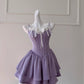 Cute Spaghetti Straps Bowknot Pleated Tiered Lace Ruffle Ballet Skirt Sweet 16 Party Dress Prom Dress Homecoming Dress D1869