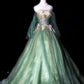 Gorgeous Strapless Applique Tiered Tulle Party Dress Sweet 16 Dress Long Prom Dress  D1880
