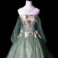 Gorgeous Strapless Applique Tiered Tulle Party Dress Sweet 16 Dress Long Prom Dress  D1880