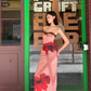 Seaside Spaghetti Straps Print Lace Pleated Ankle Long Skirt Women Summer Dress Beach Mesh Dress    D1885