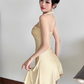 Sexy A Line Halter Short Minimalist Skirt Summer Dress Women Dress   D1895
