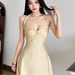 Sexy A Line Halter Short Minimalist Skirt Summer Dress Women Dress   D1895