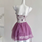Cute Spaghetti Straps Lace Pleated Tulle Butterfly Summer Dress Women Dress   D1900