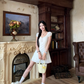 Cute A Line V-neck Floral Short Summer Skirt Women Date Dress  D1911