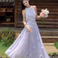 Elegant Halter Lace Flower Long Women Dress Dating Dress Summer Seaside Dress  D1919