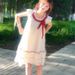 Cute Polka Dots Lace-up Pleated Ruffle Short Women Dress Sweet Dress Date Dress  D1925