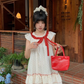 Cute Polka Dots Lace-up Pleated Ruffle Short Women Dress Sweet Dress Date Dress  D1925