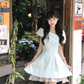 Beauty A Line Astmmetrical Neck Pleated RuffleTulle Skirt Women Summer Date Dress  D1927