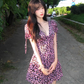 Pretty A Line V-neck Lace-up Floral Short Skirt Princess Women Summer Dress  D1934