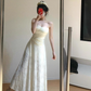 Vacation Strapless Pleated Irregular Hem Long Date Dress Women Summer Skirt  D1940
