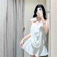 Elegant White Halter Pleated Ruffle Dress Seaside Date Dress Women Summer Short Skirt D1945