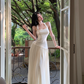 Sexy Shiny Halter Pleated Long Skirt Women Summer Vacation Date Dress D1949