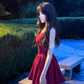 Beauty A Line Straps Pleated Short Party Dress Women Summer Sweet Dress D1956