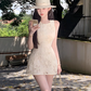 Elegant Sheath Printing Floral Casual Short Vacation Party Dress Women Summer Date Dress D1960