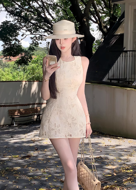 Elegant Sheath Printing Floral Casual Short Vacation Party Dress Women Summer Date Dress D1960