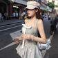 Sweet Halter Strip Bowknot Short Summer Skirt Women Date Dress D1972