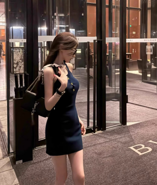 Sexy Halter Sheath Short Summer Skirt Women Date Party Dress D1974