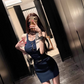 Sexy Halter Sheath Short Summer Skirt Women Date Party Dress D1974