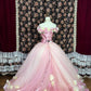Sweet Strapless Flower Pleated Tulle Ball Gown Birthday Dress Quinceanera Dress Prom Dress Evening Dress D1986