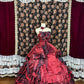 Gorgeous Strapless Flower Crystal Pleated Tiered Ball Gown Birthday Quinceanera Dress Prom Dress Evening Dress D1987
