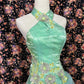 Elegant Halter Embroidery Fold Ruffle Floor Length Evening Dress Gala Dress Quinceanera Prom Dress D1989