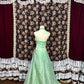 Elegant Halter Embroidery Fold Ruffle Floor Length Evening Dress Gala Dress Quinceanera Prom Dress D1989