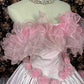 Sweet Off the Shoulder Handmade Flower Pleated Tulle Evening Dress Cocktail Dress Quinceanera Prom Dress D1990