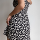 Versatile Spaghetti Straps Printing Floral Retro Short Skirt Summer Women Party Dress Date Dress   D2025