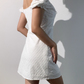 Versatile Off the Shoulder Lace Up Short Skirt Summer Vacation Seaside Dress Women Dress  D2048
