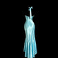 Elegant Halter Pleated Prom Dress Mermaid Dress Bridesmaid Dress Evening Dress Party Dress D2068