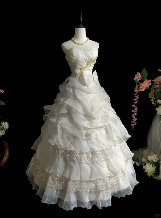 Beauty Sweetheart Neckline Beading Pleated Tiered Lace Evening Dress Sweet 16 Dress Birthday Party Dress Prom Dress D2073