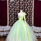 Sweet One Shoulder Flower Sequins Crystal Lace up Pleated Tulle Ball Gown Quinceanera Dress Prom Dress Evening Dress D2078