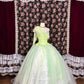 Sweet One Shoulder Flower Sequins Crystal Lace up Pleated Tulle Ball Gown Quinceanera Dress Prom Dress Evening Dress D2078