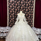 Elegant Sweetheart Neckline Embroidered Lace Pleated Wedding Dress Quinceanera Dress Prom Dress Ball Gown D2081