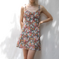 Cute A Line Spaghetti Straps Oil Painting Floral Short Skirt Party Dress Women Summer Vacation Dress  D2090
