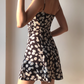 Cute A Line Spaghetti Straps Floral Short Skirt Women Teenage Girl Summer Dress Vacation Date Dress D2106