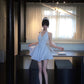 Popular A Line Halter Pleated Short Prom Dress Homecoming Dress Birthday Party Dress D2110