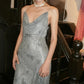 Shiny Spaghetti Straps Floor Length Prom Dress Birthday Party Dress Evening Dress  D2113