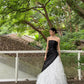 Sexy Strapless Pearl Tulle Ruffle Pleated Prom Dress Birthday Party Dress Evening Dress  D2114