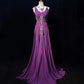 Vintage Crystal Pleated Floor Length Prom Dress Evening Dress Birthday Dress Gala Dress   D2122