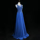 Gorgeous Crew Neck Beading Sequins Pleated Prom Dress Evening Dress Party Dress   D2128