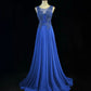 Gorgeous Crew Neck Beading Sequins Pleated Prom Dress Evening Dress Party Dress   D2128