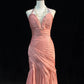 Elegant Halter Pleated Floor Length Prom Dress Evening Dress Party Dress   D2129
