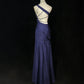 Beauty Asymmetrical Shoulder Pleated Backless Prom Dress Evening Dress Party Dress  D2133