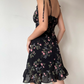 Vintage Spaghetti Straps Ruffle Print Short Skirt Wommen Teenage Girl Summer Saside Dress D2141