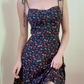 Cute A Line Lace up Print Short Skirt Wommen Teenage Girl Summer Vacation Dress D2142