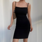 Minimalist Spaghetti Straps Short Fitted Skirt Summer Women Date Dress Vacation Dress D2144