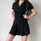 Minimalist A Line Black Short Casual Skirt Women Teenage Girl Summer Date Dress    D2153