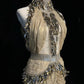 Shiny High Collar Sequins Pleated Floor Length Gown Prom Dress Evening Dress Gala Dress D2158